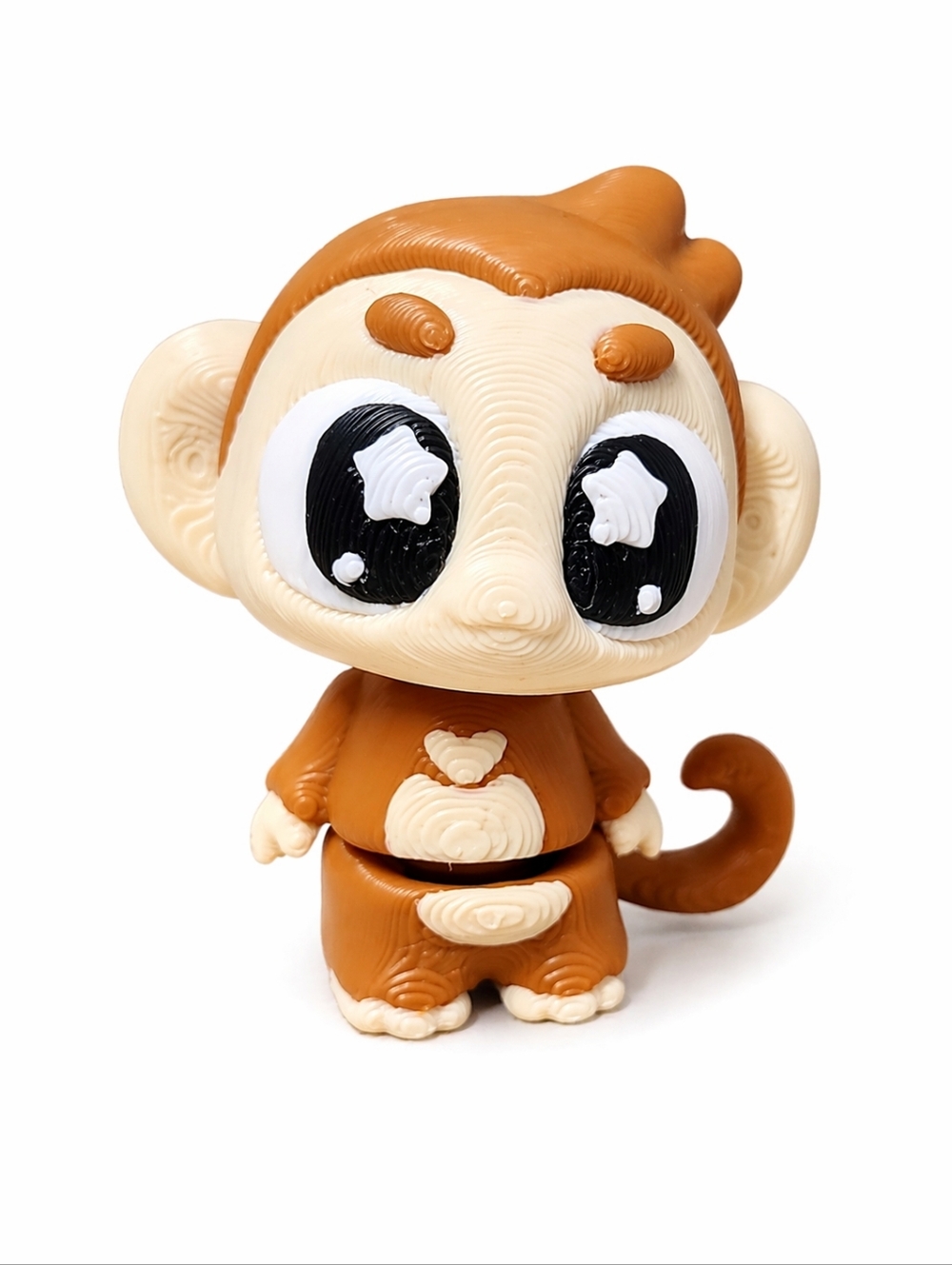 Monkey Figurine Set – 3D Printed In-House with Palm Tree & Bananas - Picture 2 of 4